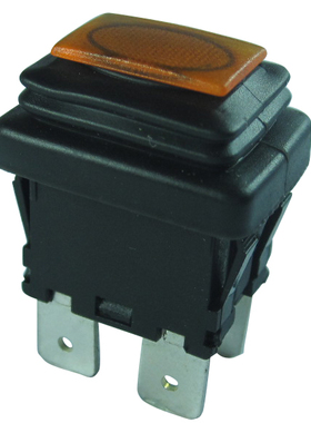 进口按钮开关方形配防水帽自复位双路4脚红绿橙色LC84卡扣式10A订