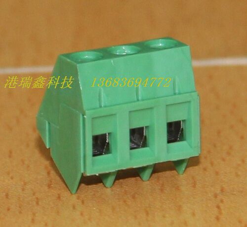 DECA台湾进联5.08间距直脚插座3位绿色接线端子排MB322-508