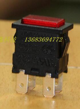 LC8307红色带灯带锁按键开关方形电源亮群LIGHT按钮开关双路15*21