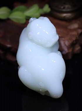 玉秀和田玉貔貅把件摆件定制吊坠