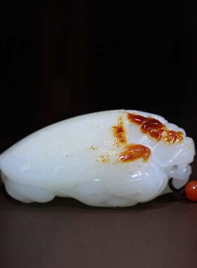 玉秀新疆和田玉玄武龙龟手把男女挂件苏工籽料籽料雕刻羊脂定制带