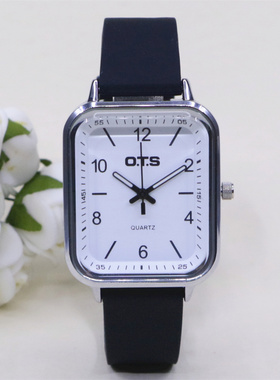 学生石英表男女款防水青少年初高中方形时尚潮流韩版手表1353