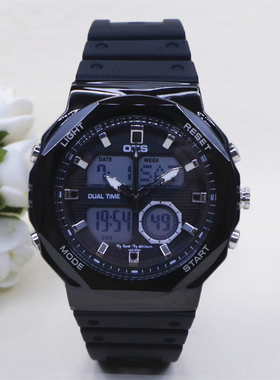 炫酷黑金电子表新款超薄潮流个性青少年高中学生多功能夜光