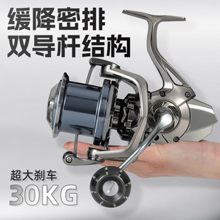 卡麦罗锚鱼专用全金属旋入式密排远投轮导杆纺车轮16000型海钓轮