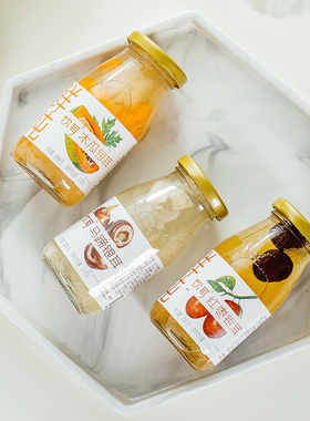 按时喝水鲜炖三种口味银耳羹6瓶新鲜无硫红枣马蹄木瓜古田银雪糯