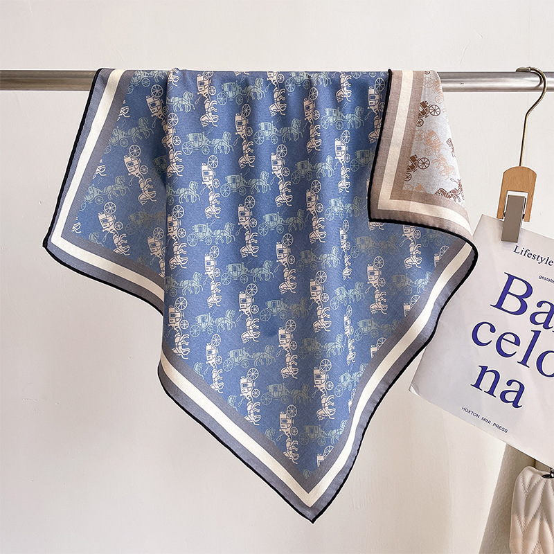 双面异色70方真丝羊毛围巾