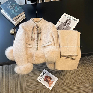 富家千金冬装套装新中式羽绒服适合结婚场合穿的衣服2025年新款女