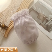 套女式 冬季 羽绒服专用防污套袖 仙美少女洋气蕾丝袖 工作办公护袖 白