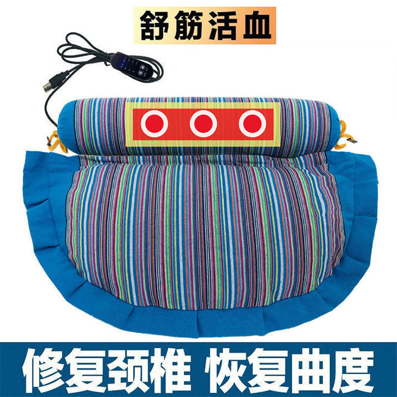 颈椎枕圆枕头圆柱修复专用颈椎枕按摩器硬天然高低按摩枕按摩荞麦