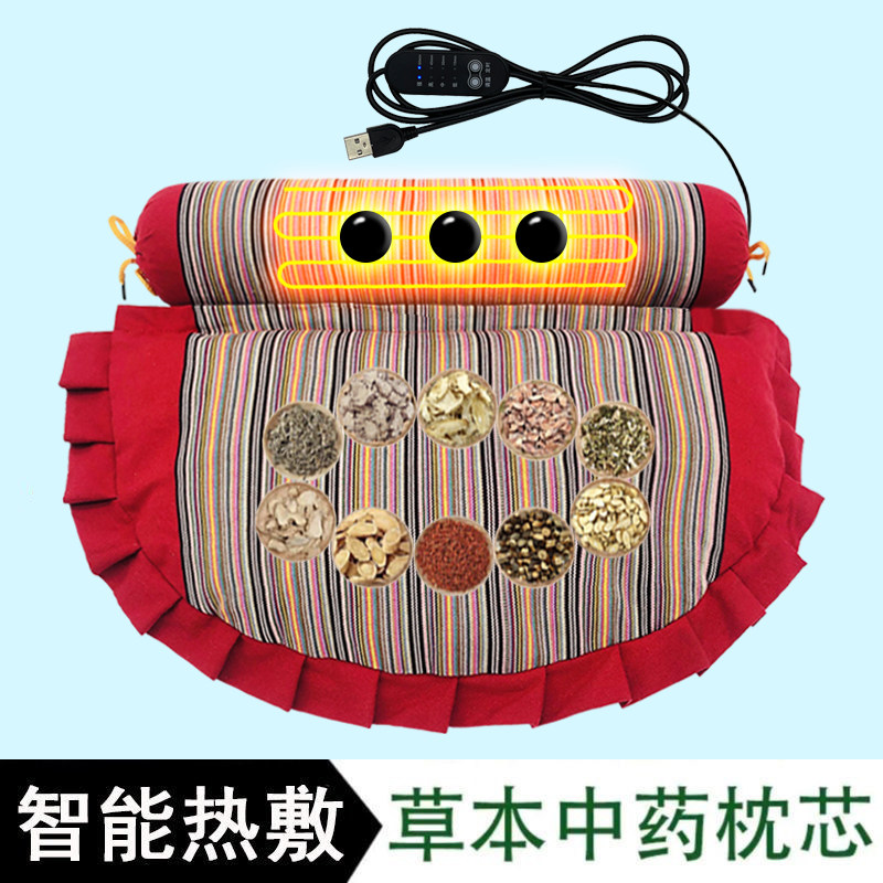 颈椎枕圆枕头圆柱修复专用颈椎枕按摩器硬天然高低按摩枕按摩荞麦