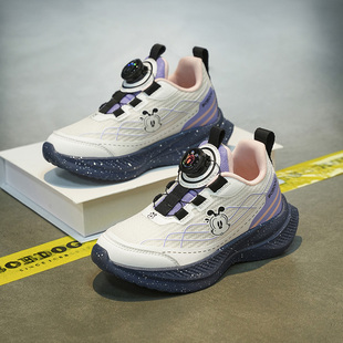 巴布豆童鞋2026新款女童运动鞋透气网面儿童男轻便跑步鞋大童鞋夏