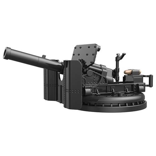 中国积木人仔军事武器重机枪重武器机甲炮模型儿童益智拼装男玩具