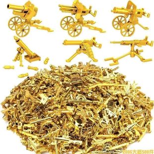 积木军事人仔吃鸡特种兵MOC黄金重型机枪武器装 备包玩具