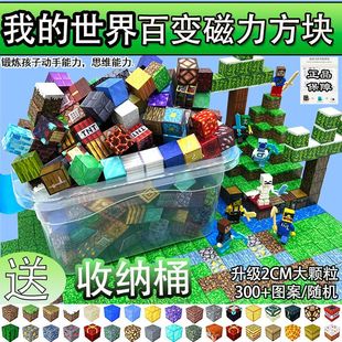世界百变磁力方块积木拼搭DIY建筑方块磁铁儿童益智玩具礼物 我