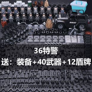 积木批发清仓军事特种兵特警人仔军人警察小颗粒儿童玩具