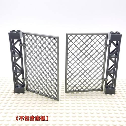 颗粒门窗组装房子建筑街景积木