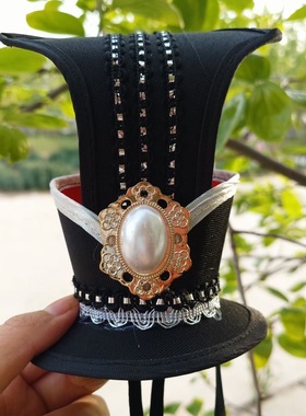 古代帽子孔子头饰汉服书生李白头冠成人礼宫廷古风黑色复古