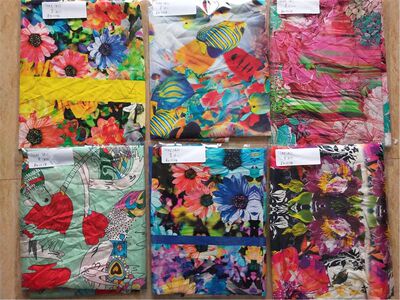 真丝双绉桑蚕丝旗袍花色零头布