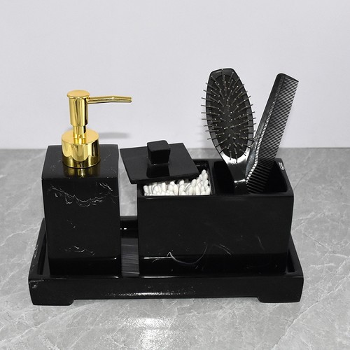 酒店洗手液瓶双格棉签盒套装