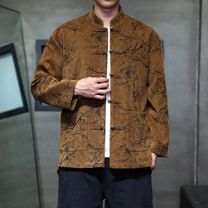 秋季风男装外套中式提花复古唐装汉服青年夹克A118-A8818P120图片