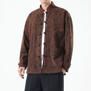 春季风男装新中式唐装汉服复古立领夹克外套A118-A8822P115图片