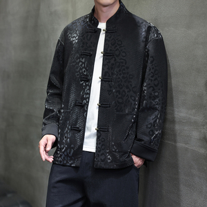2025春季风新中式夹克唐装汉服大码青年外套男A118-A8816P120图片