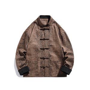 秋季风大码男装夹克复古唐装汉服蟒纹中式外套A118-A8821P120图片