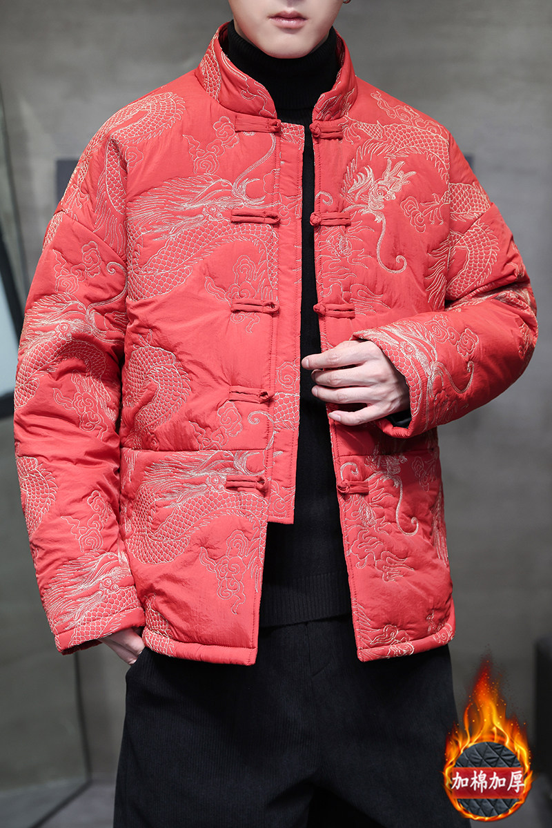 冬季风棉衣青年复古刺绣唐装加厚潮流棉服男MY2317-P155,男装棉衣,电商A118