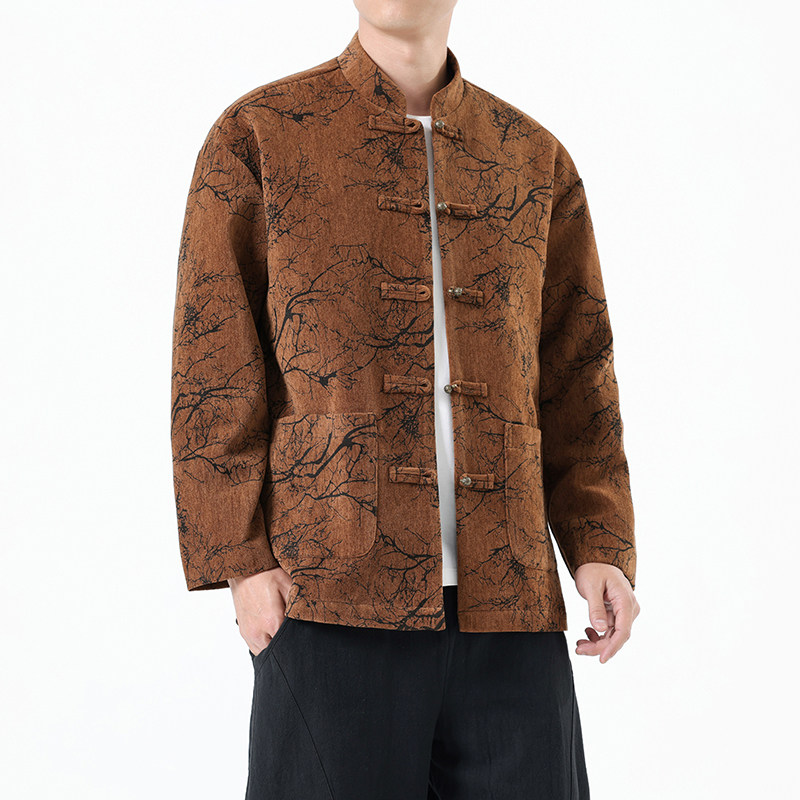 2025秋季风男装夹克新中式大码唐装汉服外套男A118-A8818P120图片