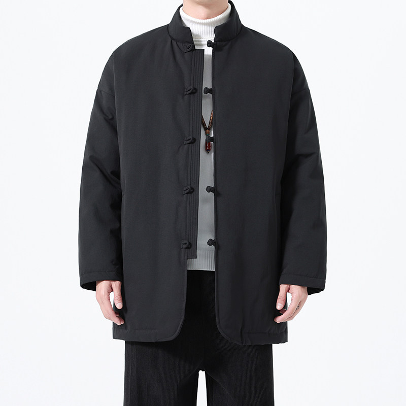 90%白鸭绒冬季风中式大码唐装男士复古羽绒服A118-YR207P285,男装羽绒服,电商A118