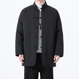 90%白鸭绒冬季风中式大码唐装男士复古羽绒服A118-YR207P285，男装羽绒服，电商A118