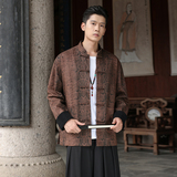 秋季风男装唐装汉服中式夹克青年蟒纹大码外套A118-A8821P120，男装夹克，电商A118