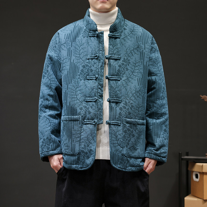 冬季风棉衣唐装中式复古保暖加厚提花外套男A118-MY6601P135,男装棉衣,电商A118