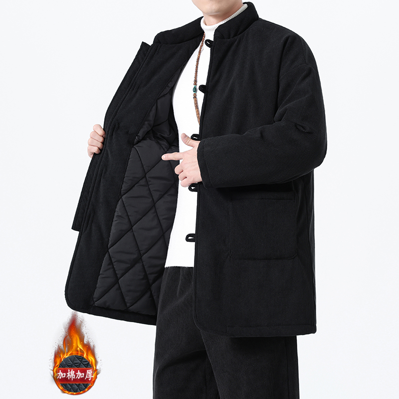 冬季风唐装棉衣大码复古中式保暖加厚外套男A118-MY6609P165，男装棉衣，电商A118