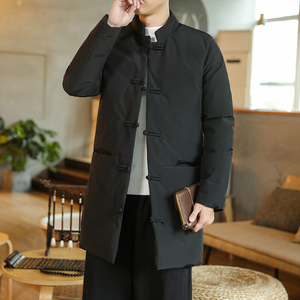 冬装风白鸭绒羽绒服大码中长款唐装羽绒服男QT3028-YR201P265图片