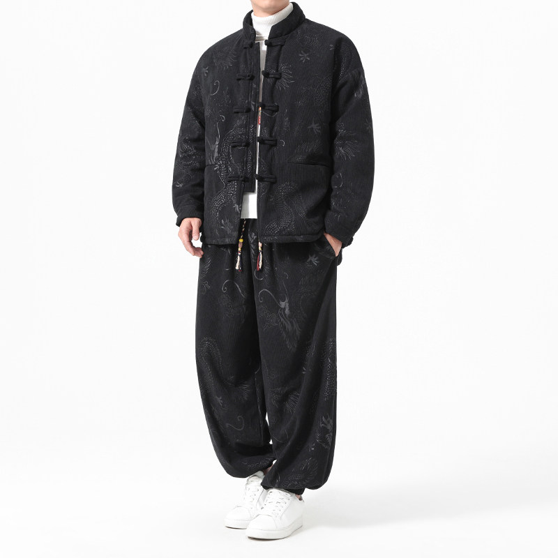 冬季风唐装棉衣保暖加厚大码套装男A118-TZ7703P200抖音控328,男装棉衣,电商A118