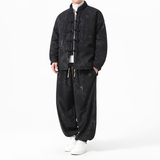 冬季风唐装棉衣保暖加厚大码套装男A118-TZ7703P200抖音控328，男装棉衣，电商A118