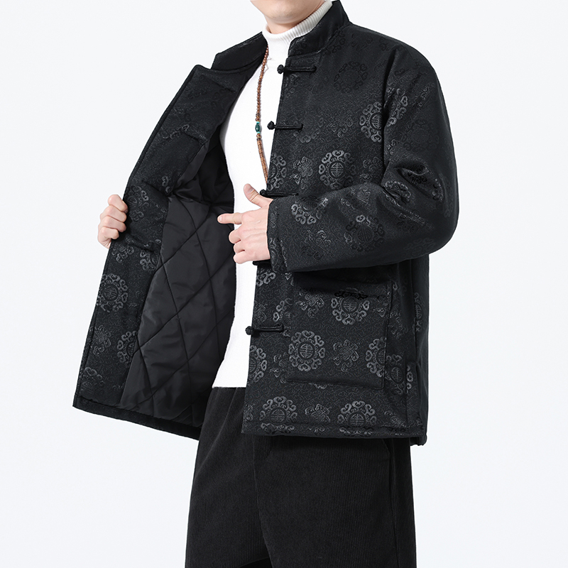 冬季风唐装棉衣复古保暖加厚大码男士外套A118-MY6610P145，男装棉衣，电商A118