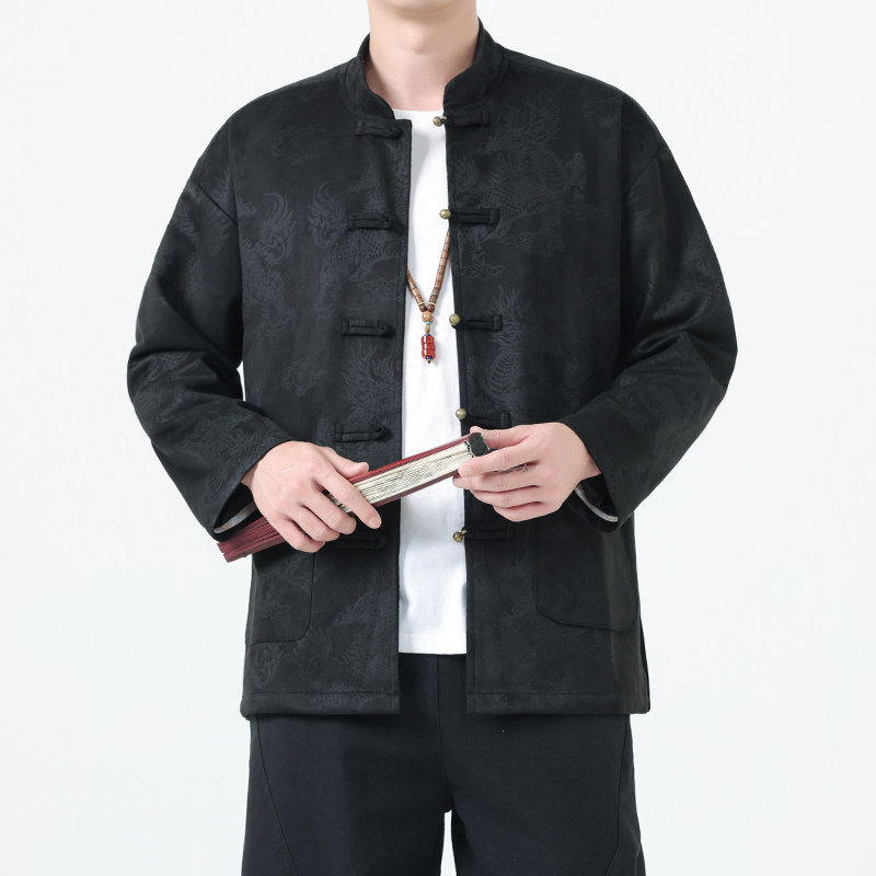 秋季风男装唐装汉服中式复古夹克大码印花外套A118-A8835P115,男装夹克,电商A118