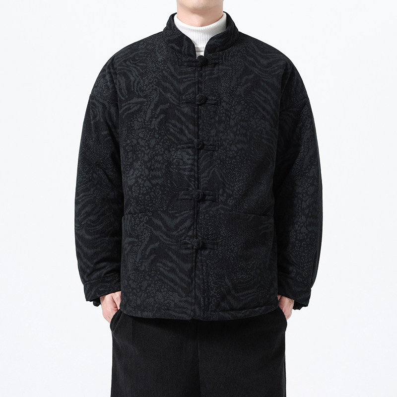 冬季风男装棉衣复古大码唐装保暖加厚外套A118-MY6611P145,男装棉衣,电商A118