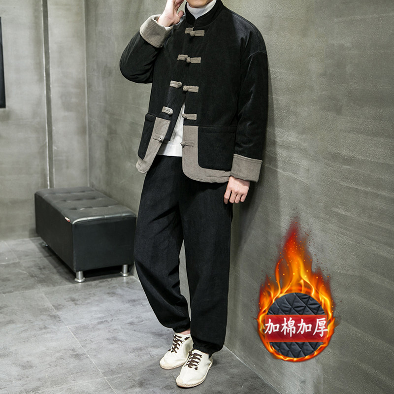 冬季风棉衣男装唐装中式复古加厚保暖两件套A118-MY01P205,男装棉衣,电商A118
