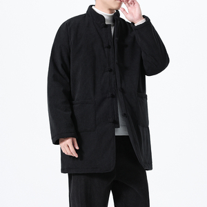 冬季风男装灯芯绒唐装中长款保暖加厚棉衣A118-MY6609P165图片