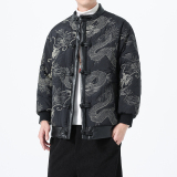 冬季风棉衣复古保暖加厚刺绣唐装男士外套A118-MY6617P155，男装棉衣，电商A118