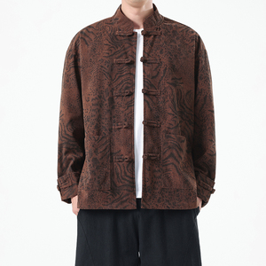 秋季风夹克新中式唐装汉服复古青年大码外套男A118-A8822P115图片