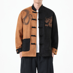 2025春季风新中式唐装汉服刺绣龙纹夹克外套男A118-A8806P120图片