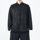 秋季风男装唐装汉服中式复古夹克大码印花外套A118-A8835P115，男装夹克，电商A118