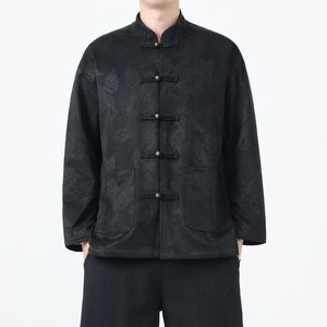 秋季风男装唐装汉服中式复古夹克大码印花外套A118-A8835P115图片