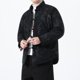 冬季风唐装棉衣灯芯绒龙纹复古保暖男士外套A118-MY6612P145，男装棉衣，电商A118