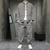 2025冬季风棉衣套装中式复古唐装加厚保暖外套TZ010-P200，男装棉衣，电商A118