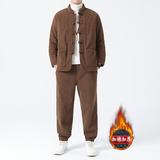 2025冬季风套装中式复古唐装棉衣灯芯绒保暖棉袄男TZ010-P200，男装T恤，电商A118